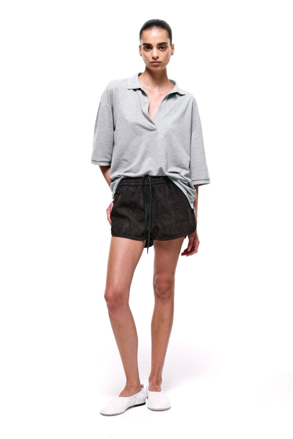Cotton Piqué Polo Shirt - Grey Melange