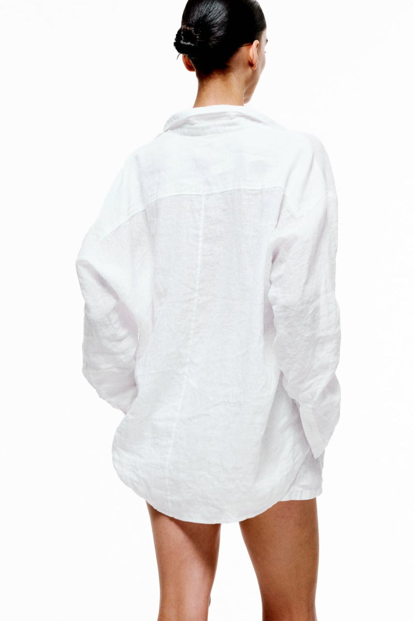 Tranquil Shirt in Linen - White