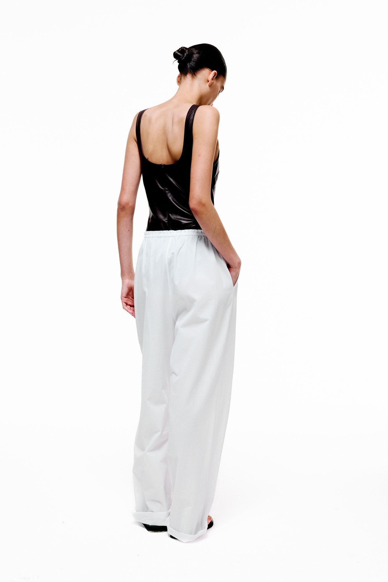 Drop-Crotch Pants - White