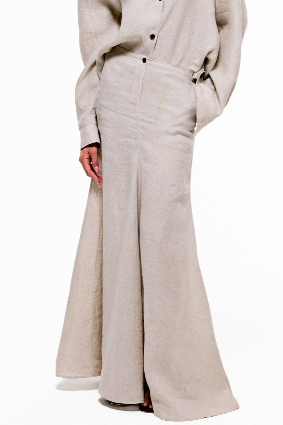 Stillwave Skirt in Linen - Affogato
