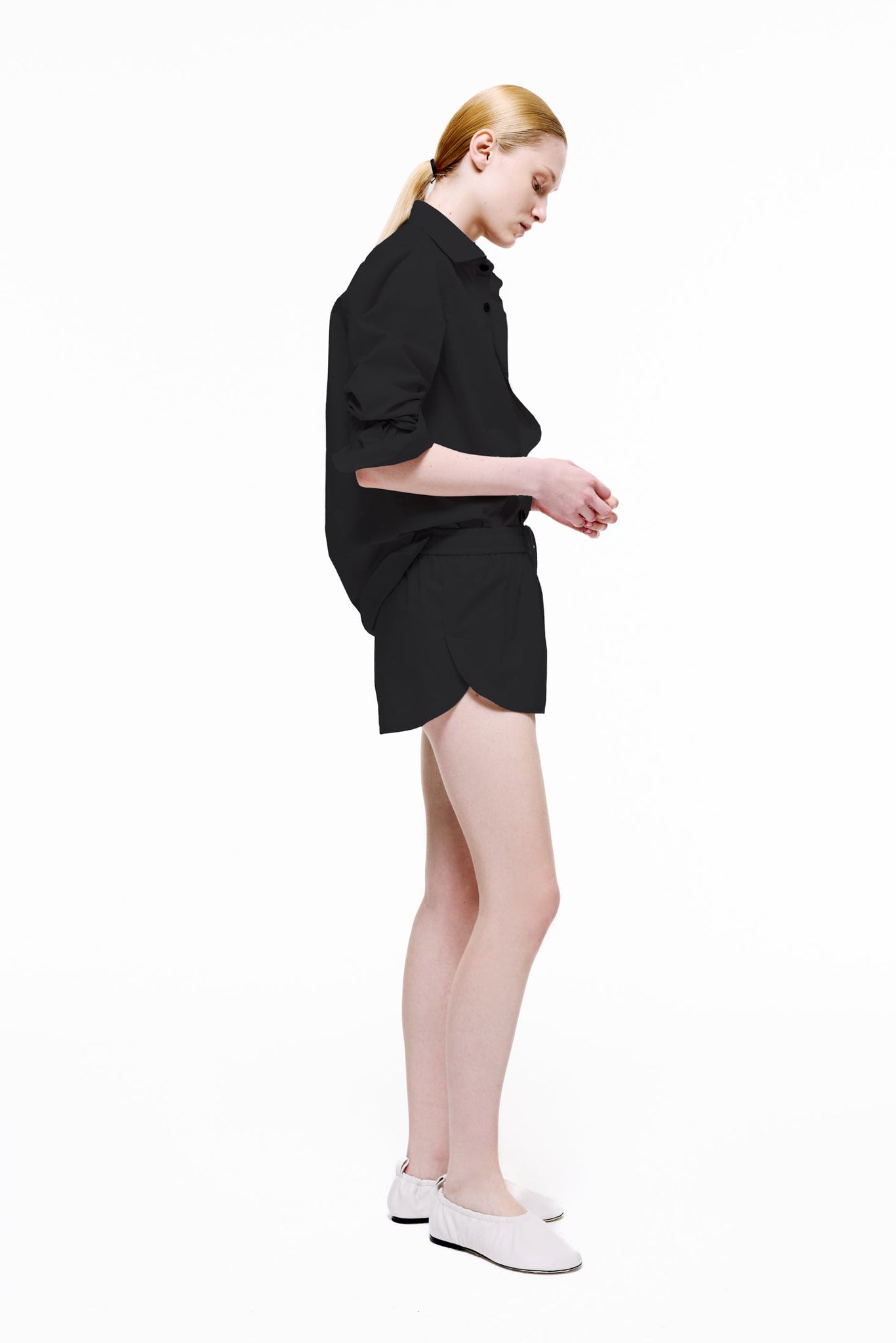Speed Up Shorts in Cotton Poplin - Black