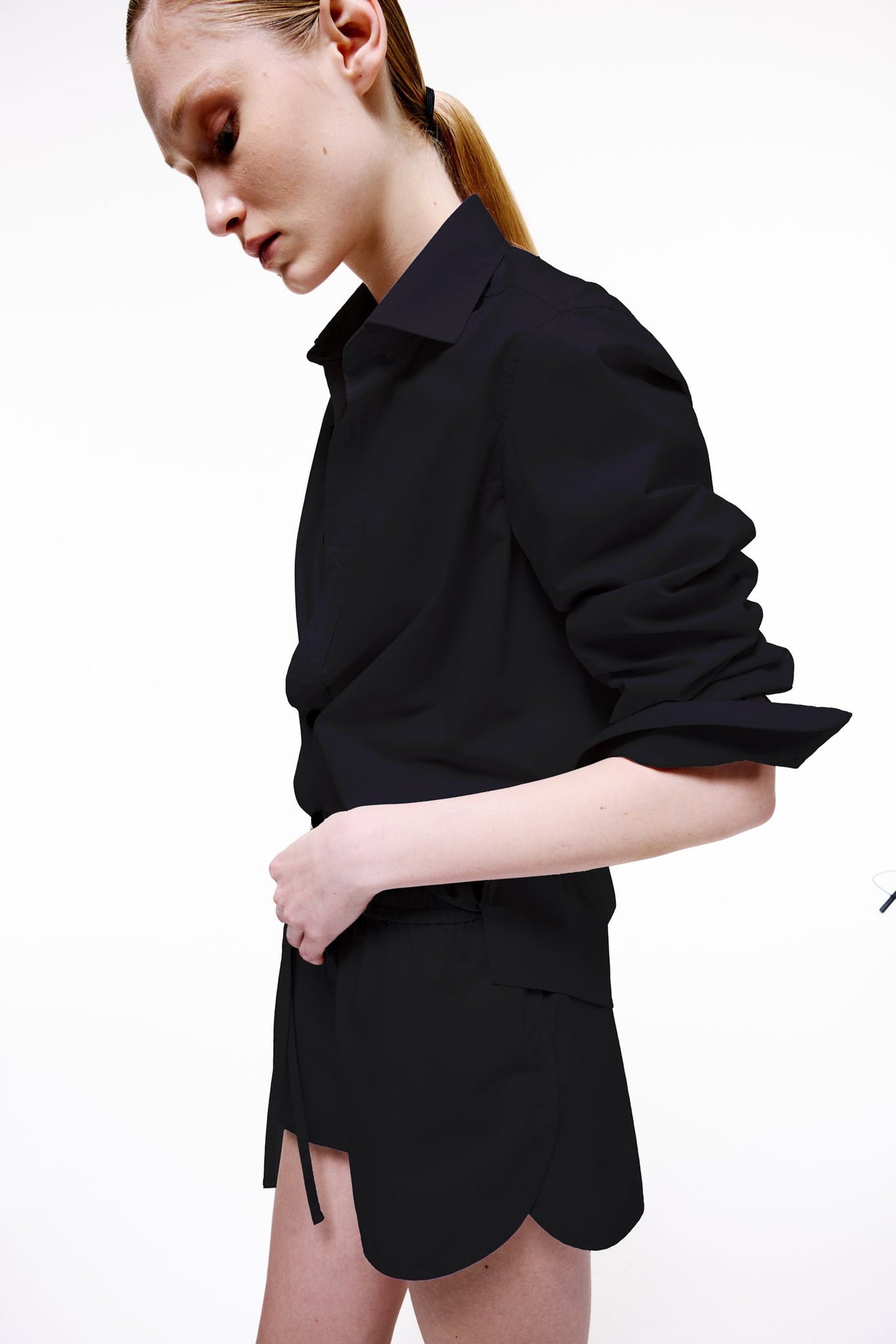 Speed Up Shorts in Cotton Poplin - Black