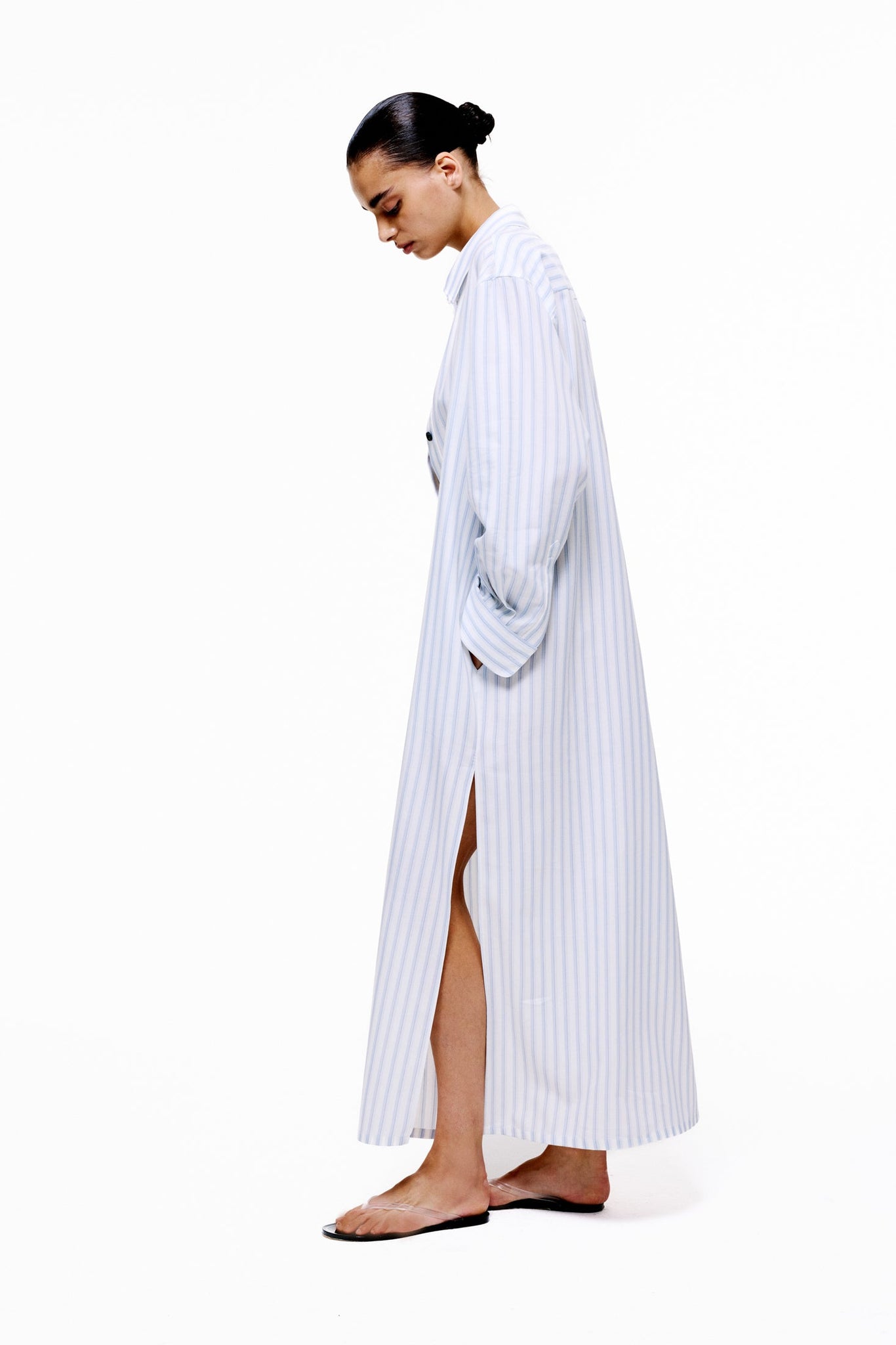 Breeze Dress - Grey Stripes