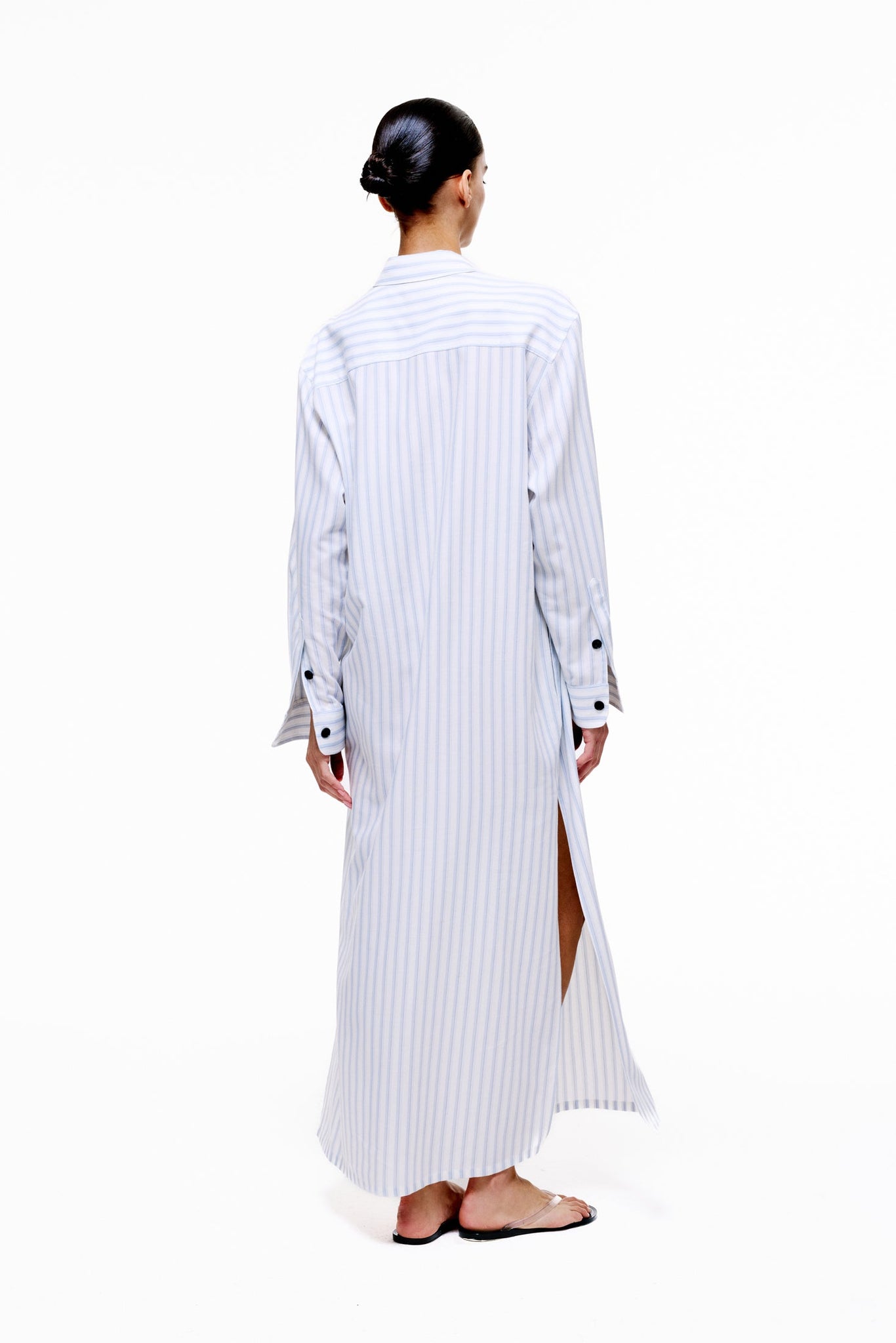 Breeze Dress - Grey Stripes