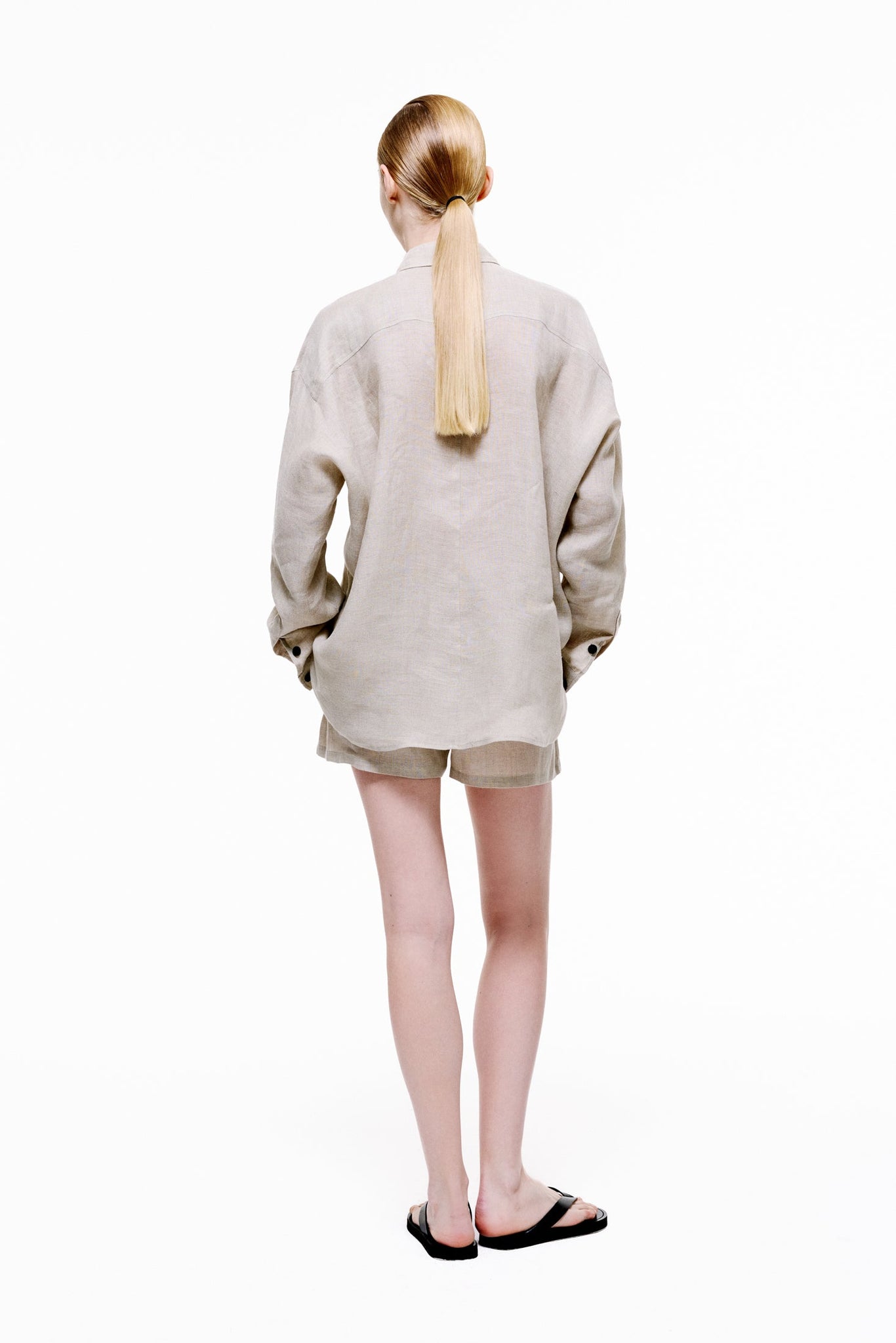 Boxer Shorts in Linen - Affogato
