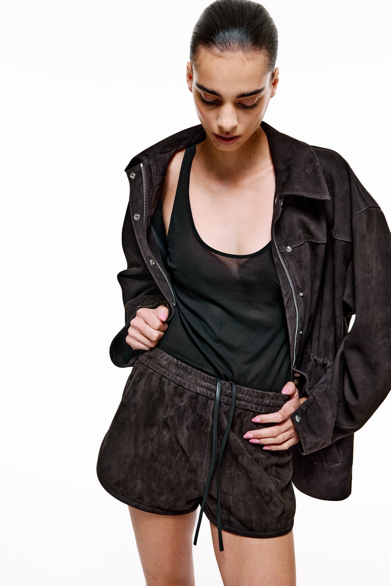 Suede Barn Jacket - Dark Chocolate