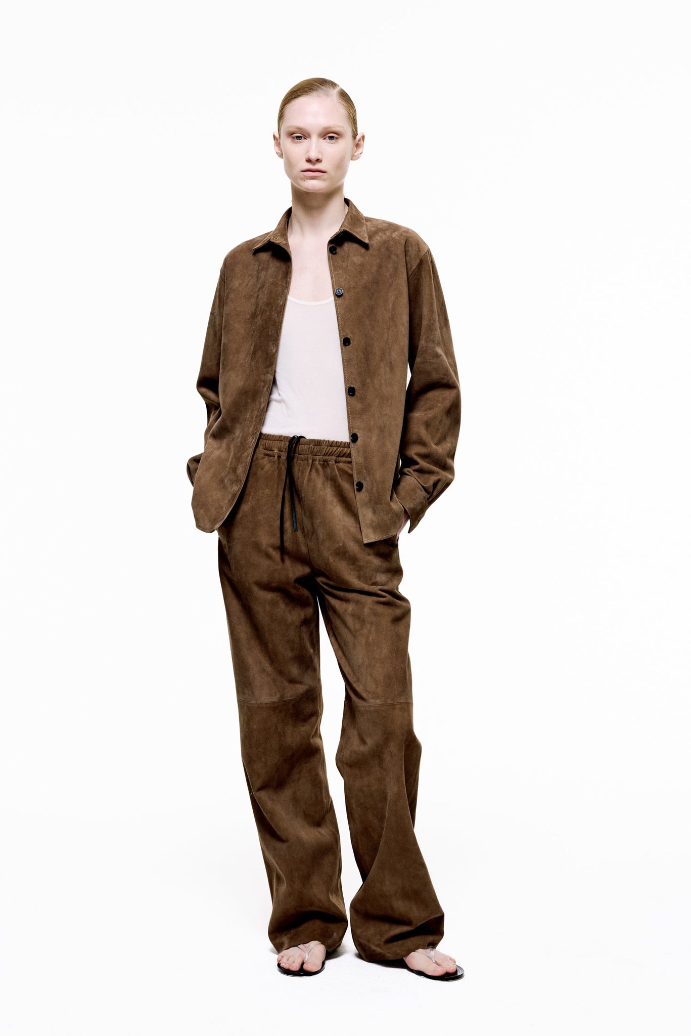 Suede Overshirt – Tobacco