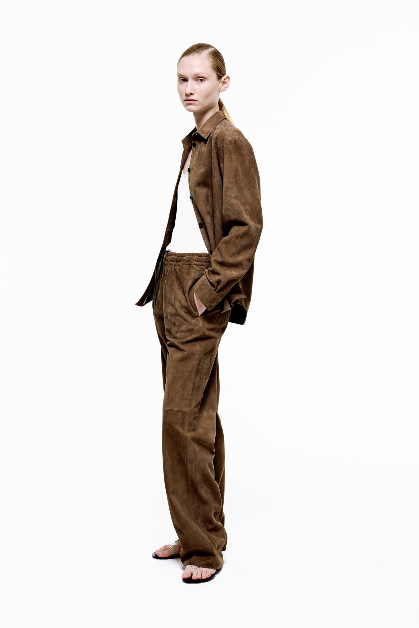 Suede Overshirt – Tobacco
