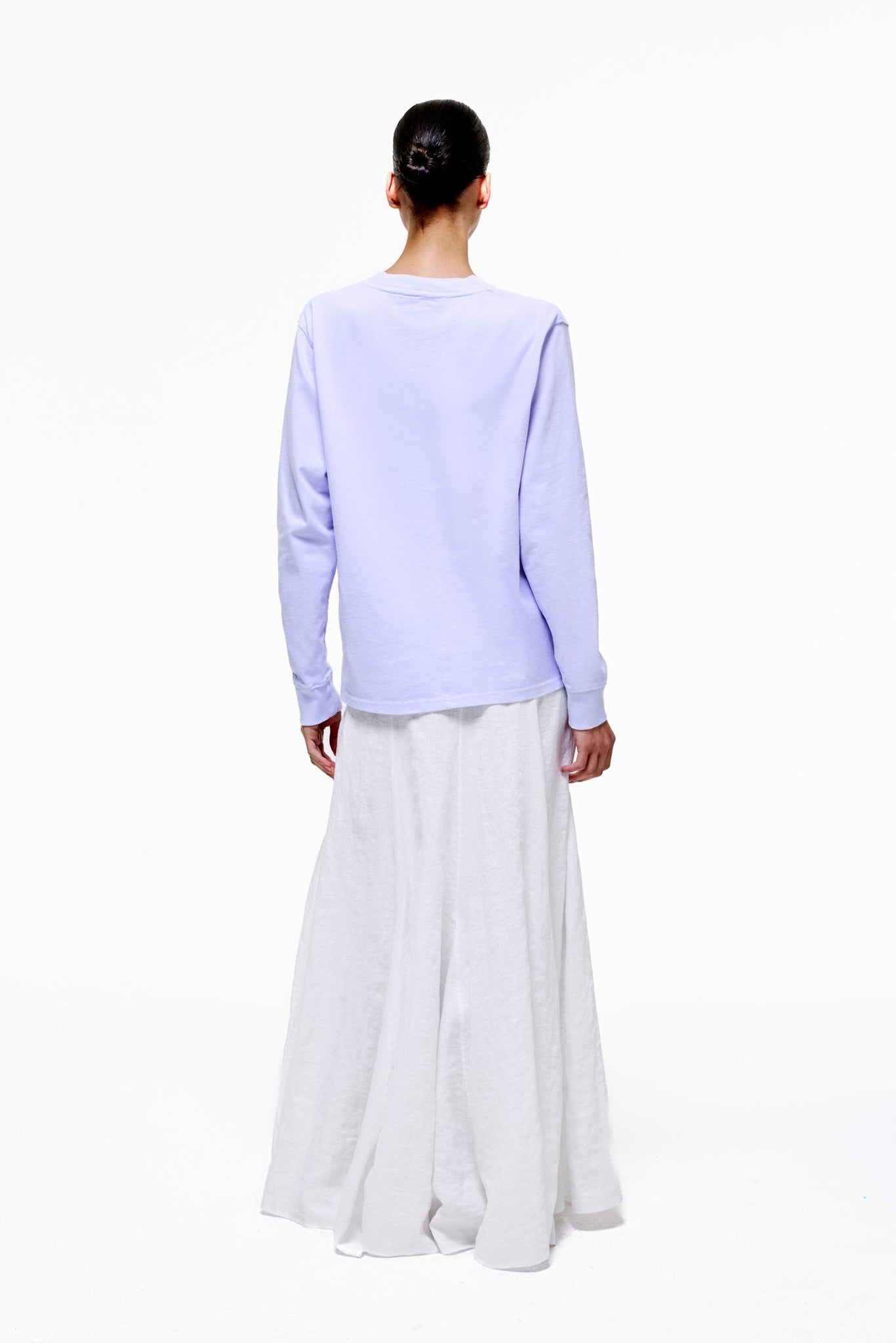 Typography Branded Long Sleeve T-Shirt - Lilac