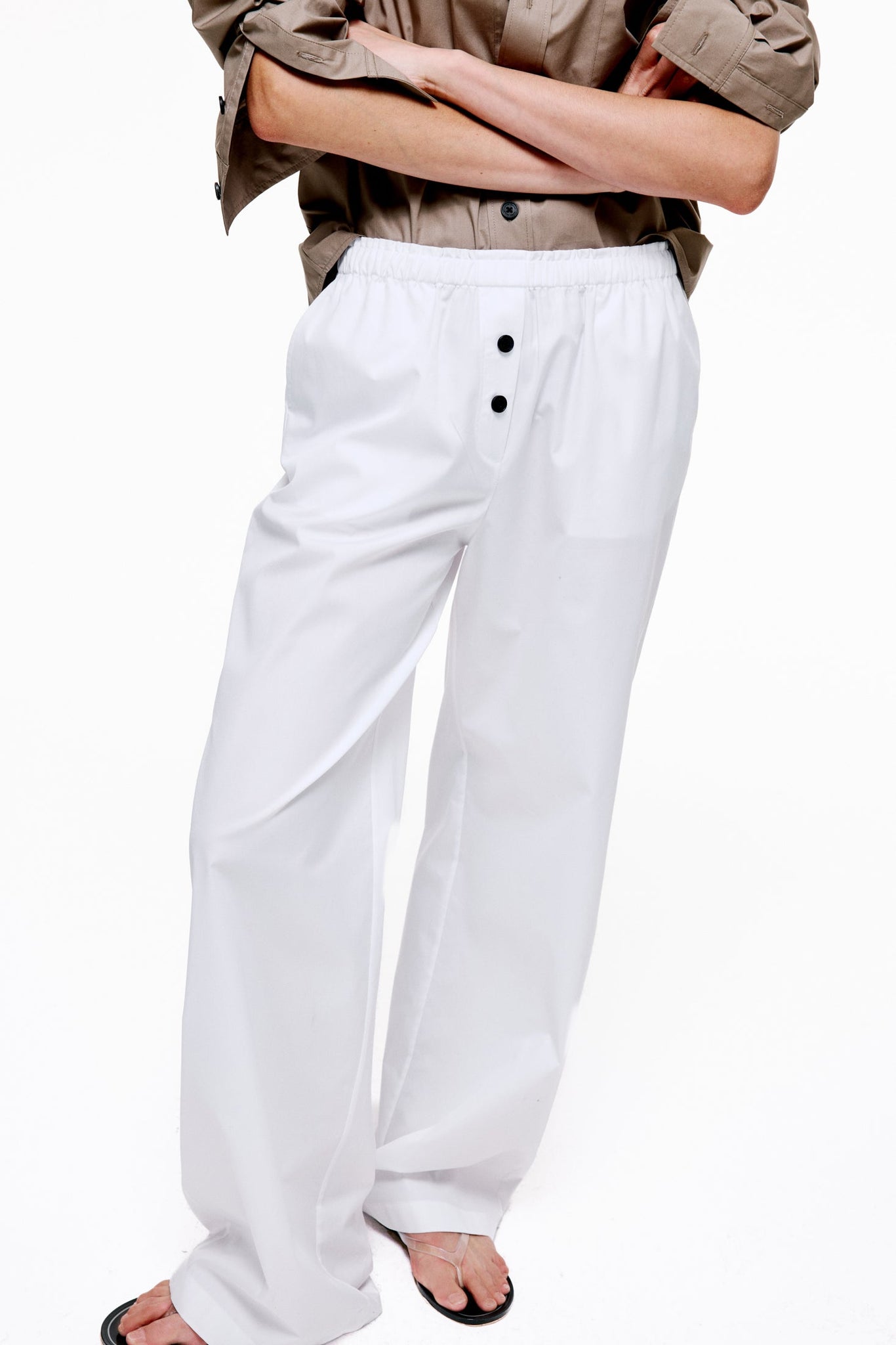 Poplin Lounge Pants - White