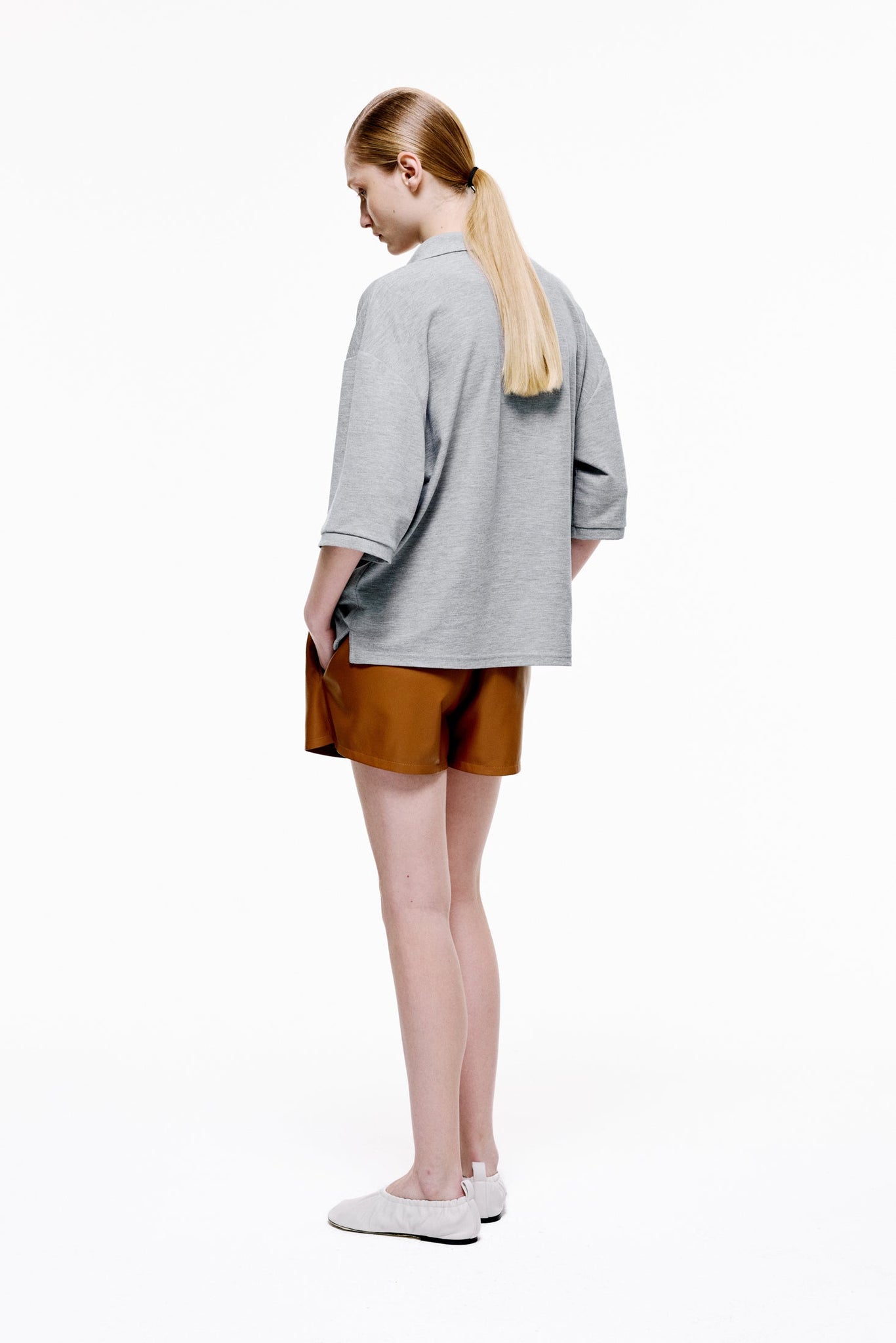 Cotton Piqué Polo Shirt - Grey Melange