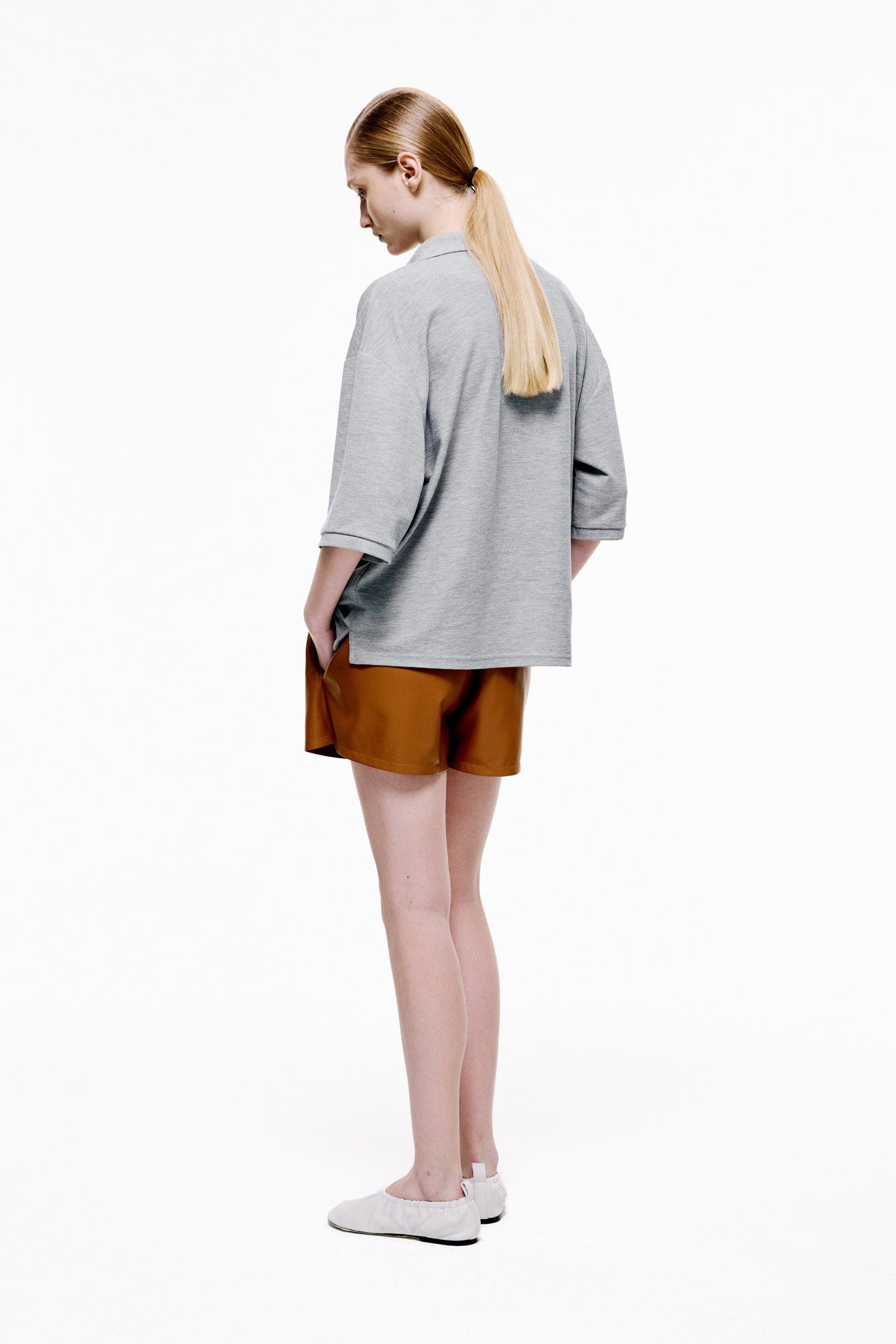 Boxer Shorts in Leather - Cognac