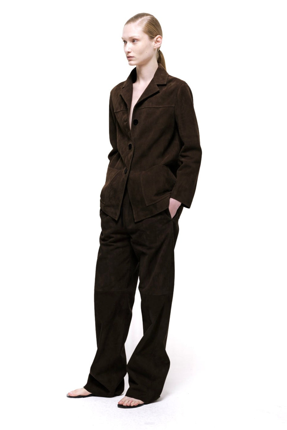 Suede Workwear Jacket - Burnt Oak