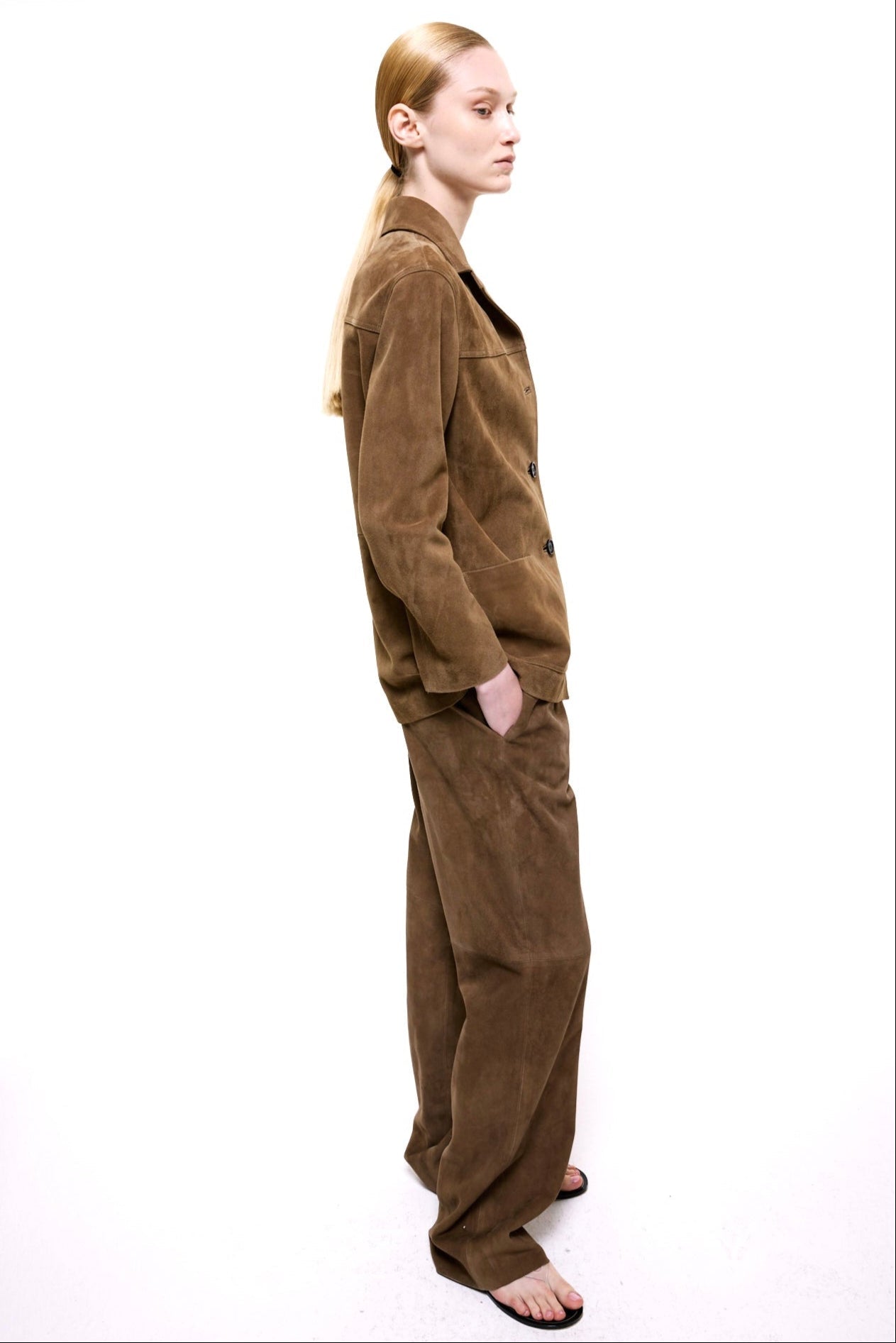 Suede Workwear Jacket - Tobacco