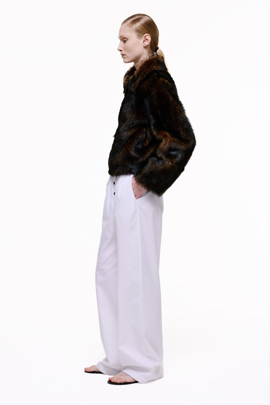 Shaggy Baby Coat 2.0 | Toscana Shearling – Dark Chocolate/Black