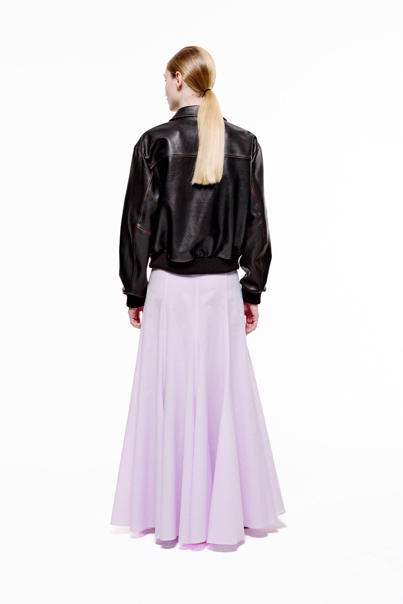 Leather Bomber - Black