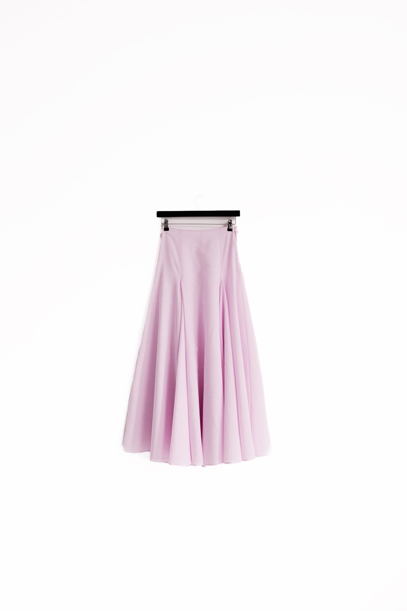 Echo Skirt in Cotton Poplin - Pink Gingham