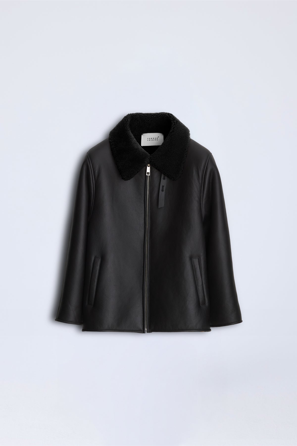 Scuba Midi Jacket | Semi-Curly Merino Shearling – Black/Black