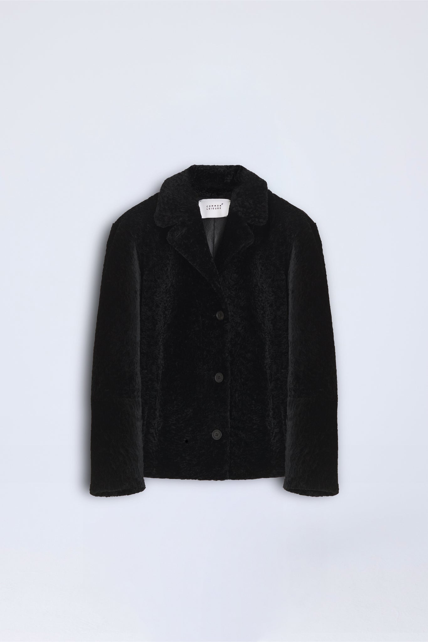 Soft Authority Shearling Jacket - Black