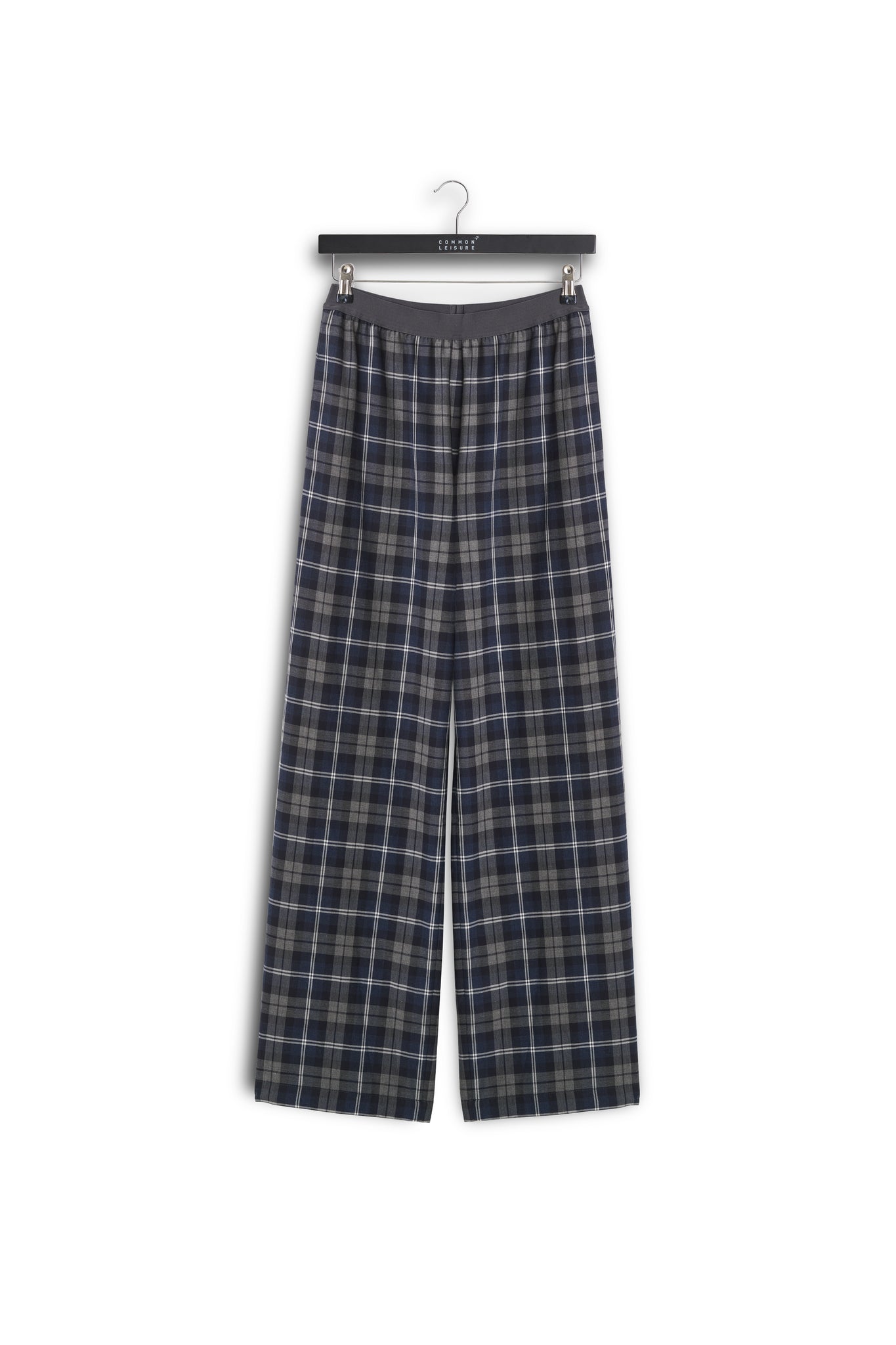 Lounge Pants In Plaid Flannel - Navy