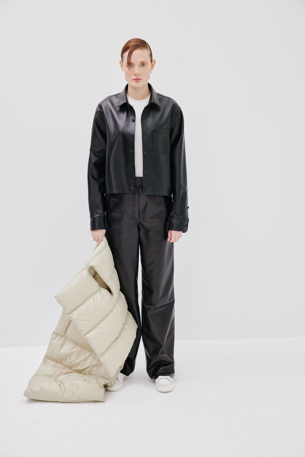 Cropped Shirt - Black - Common Leisure