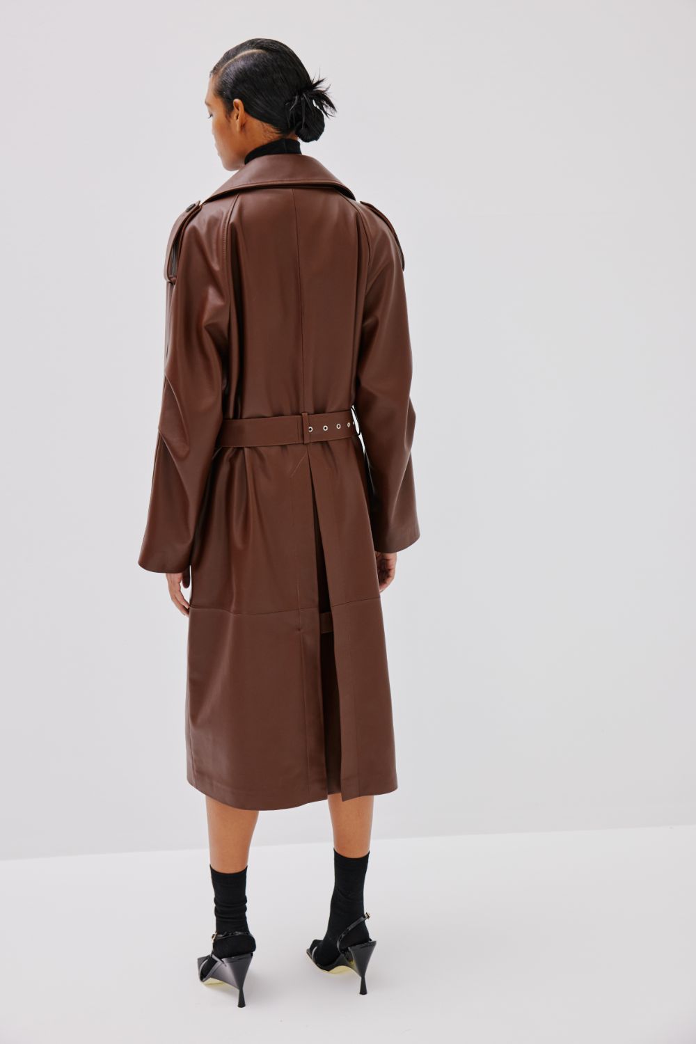 "Serpent Power" Trench Coat - Chestnut - Common Leisure 