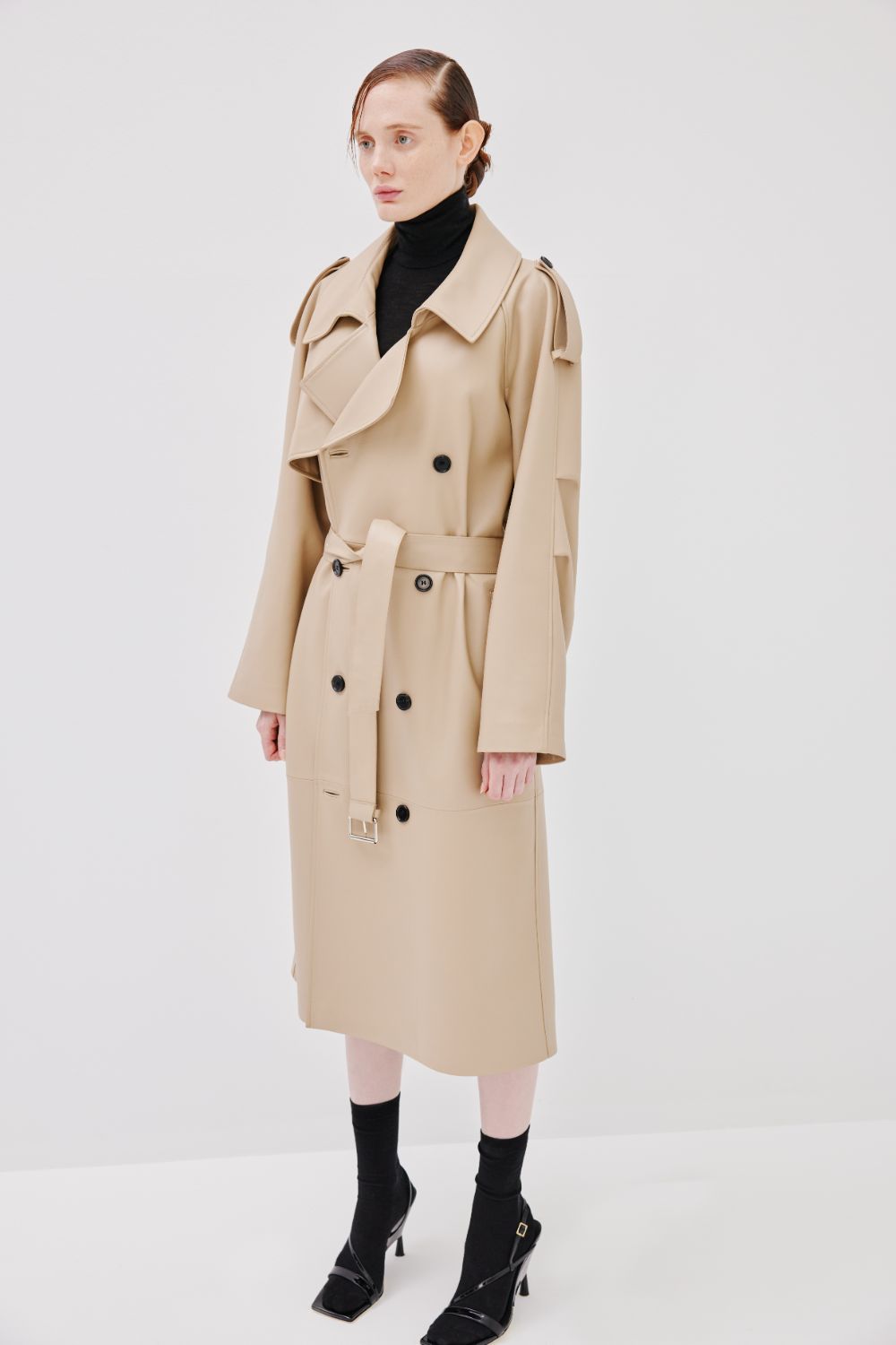 "Serpent Power" Trench Coat - Oat Milk - Common Leisure 