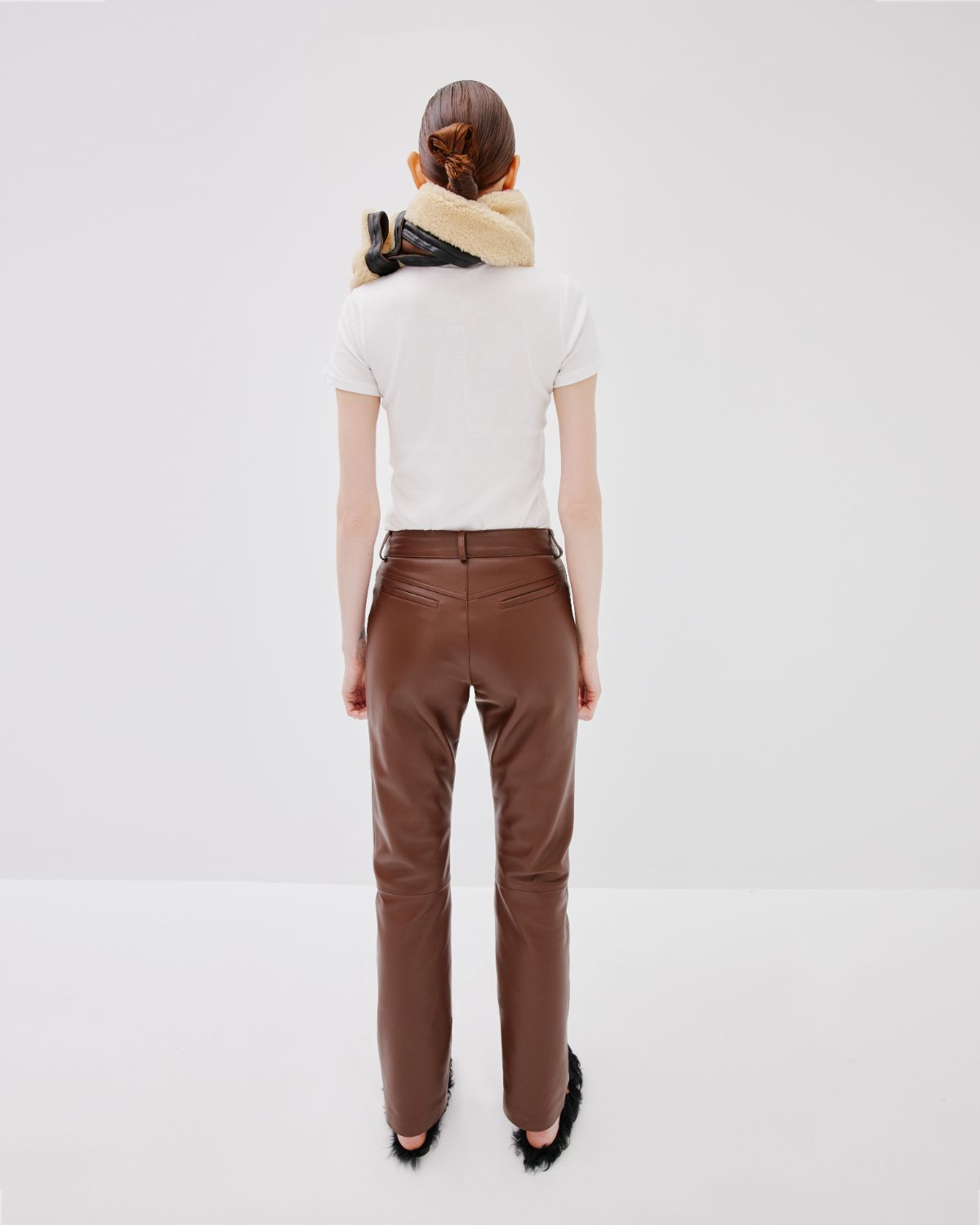 Zipped Pants - Chestnut
