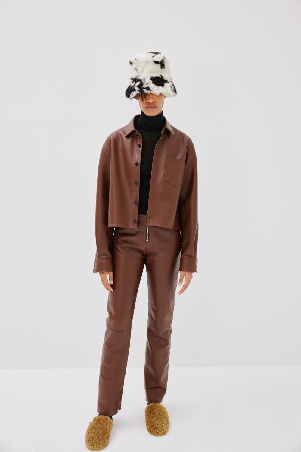 Cropped Shirt - Chestnut