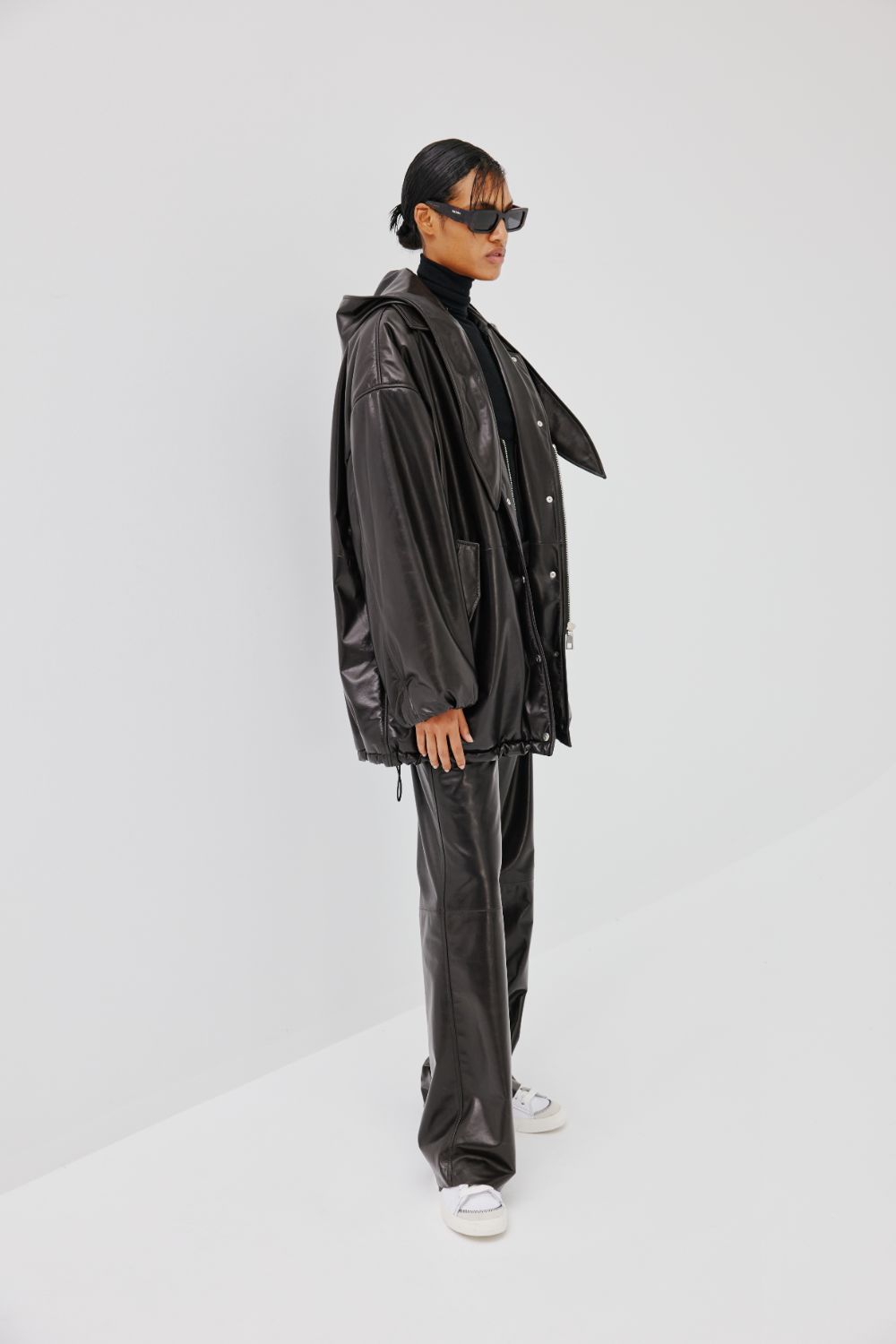"Sun Padded" Leather Jacket - Common Leisure 