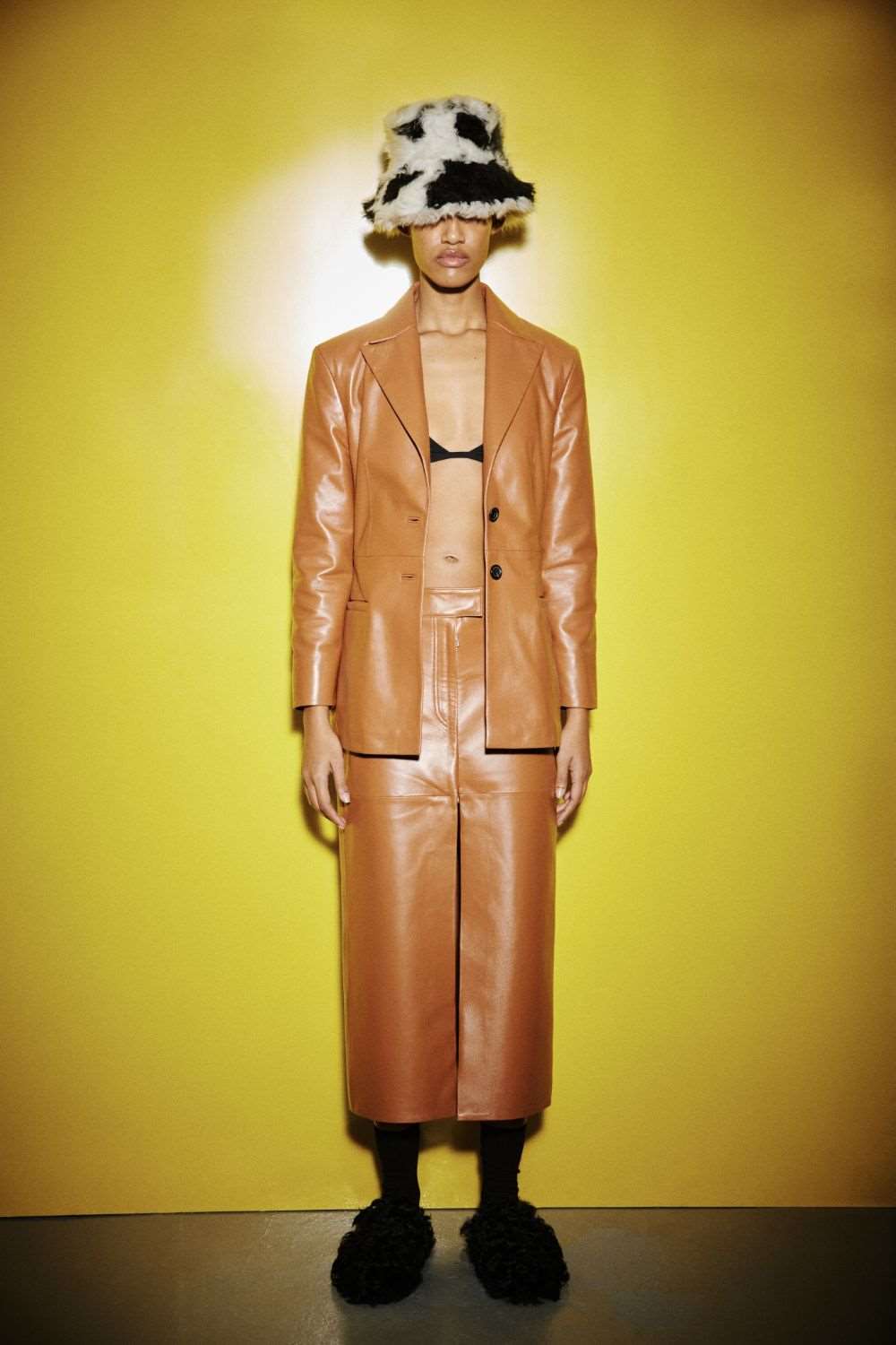 THE LONG SPLIT SKIRT - TOBACCO