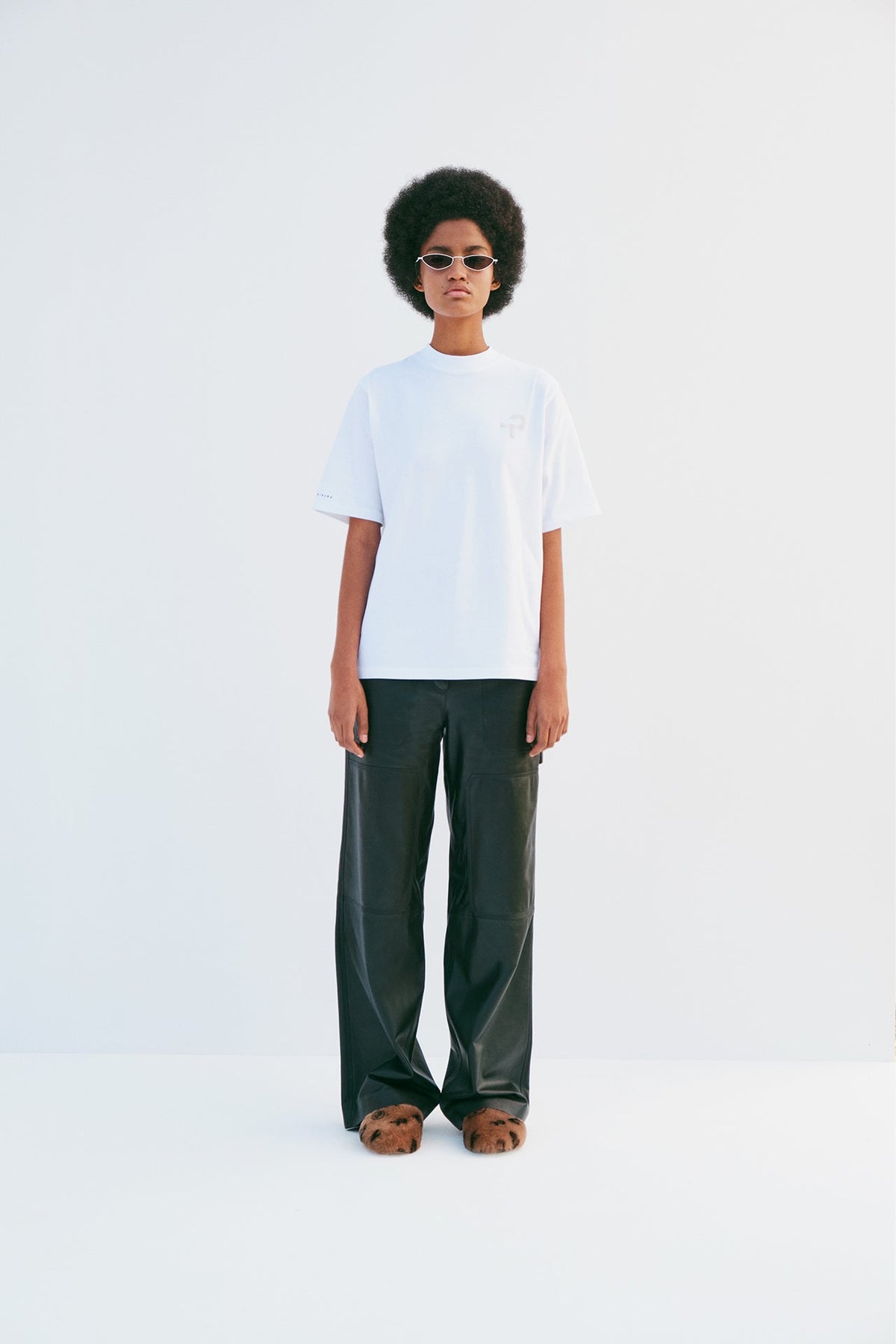 Amblem Branded Short Sleeve T-Shirt | White