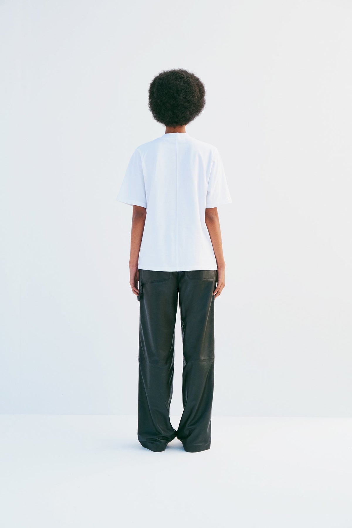 Amblem Branded Short Sleeve T-Shirt | White