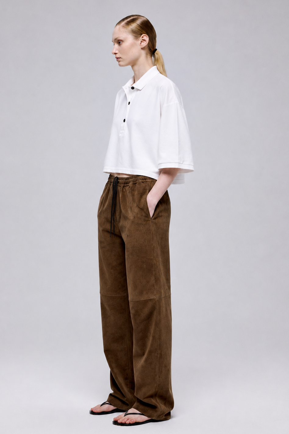 Waist-Length Polo Shirt | Cotton Piqué – Off White