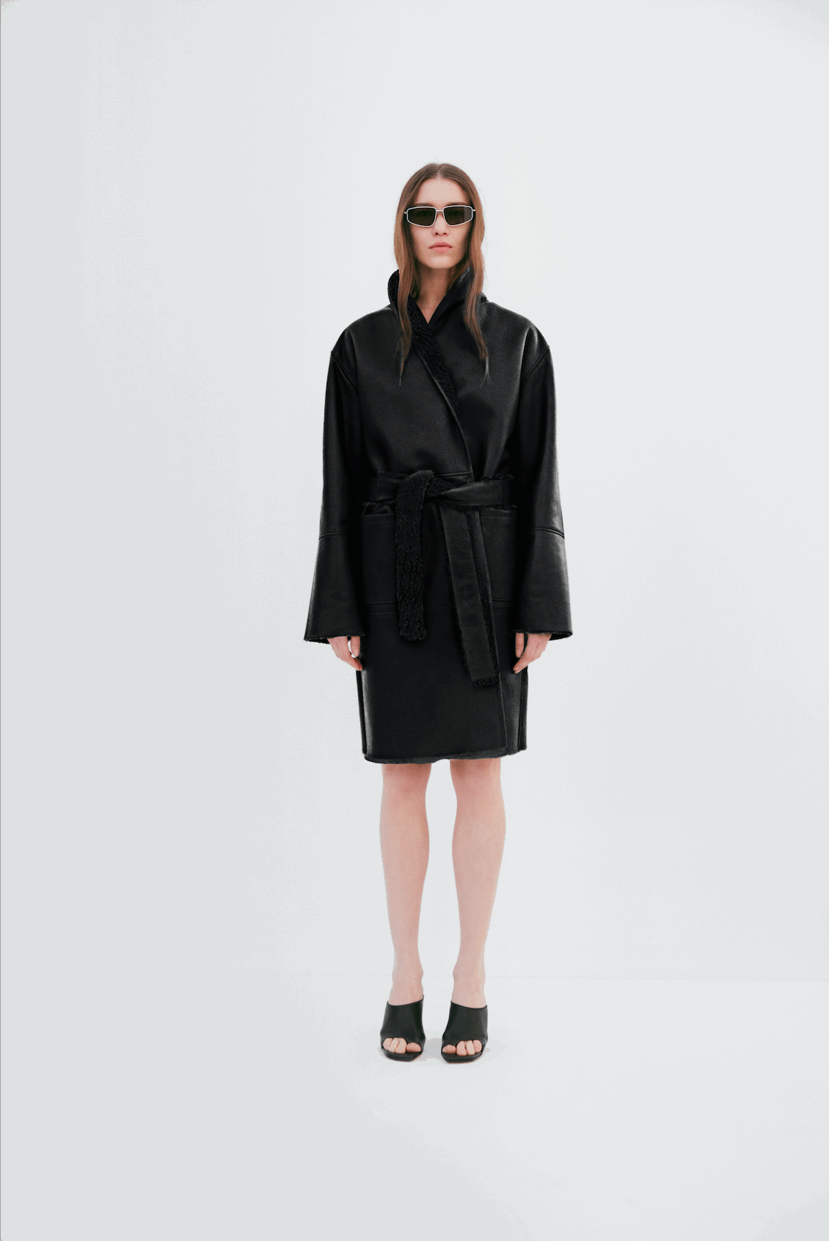 ROBE IN MERINILLO - BLACK