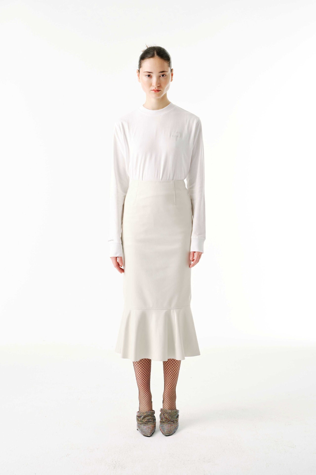 "Wave" Skirt - Oyster White