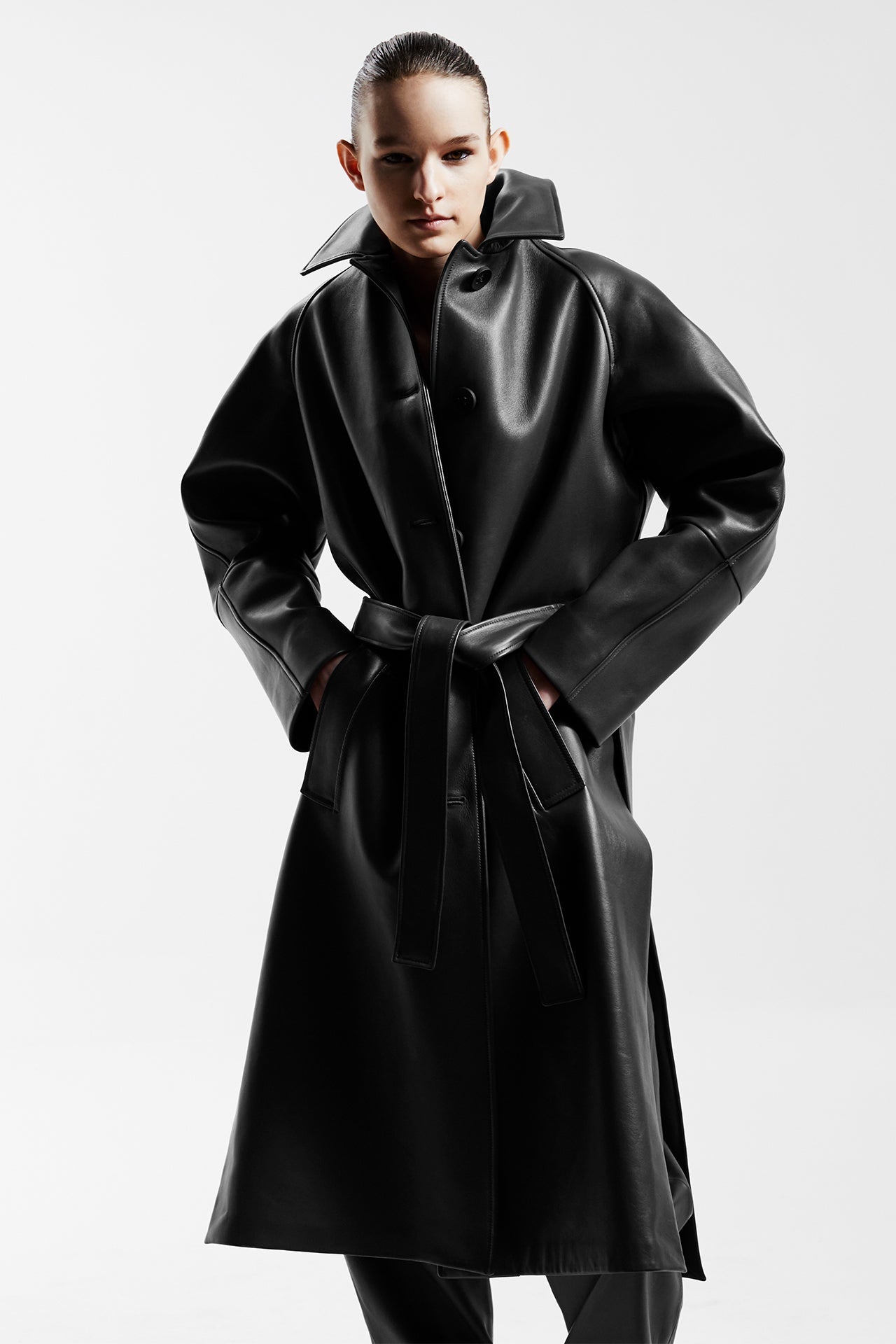 "Slow Dance" Balmacaan Coat  - Black