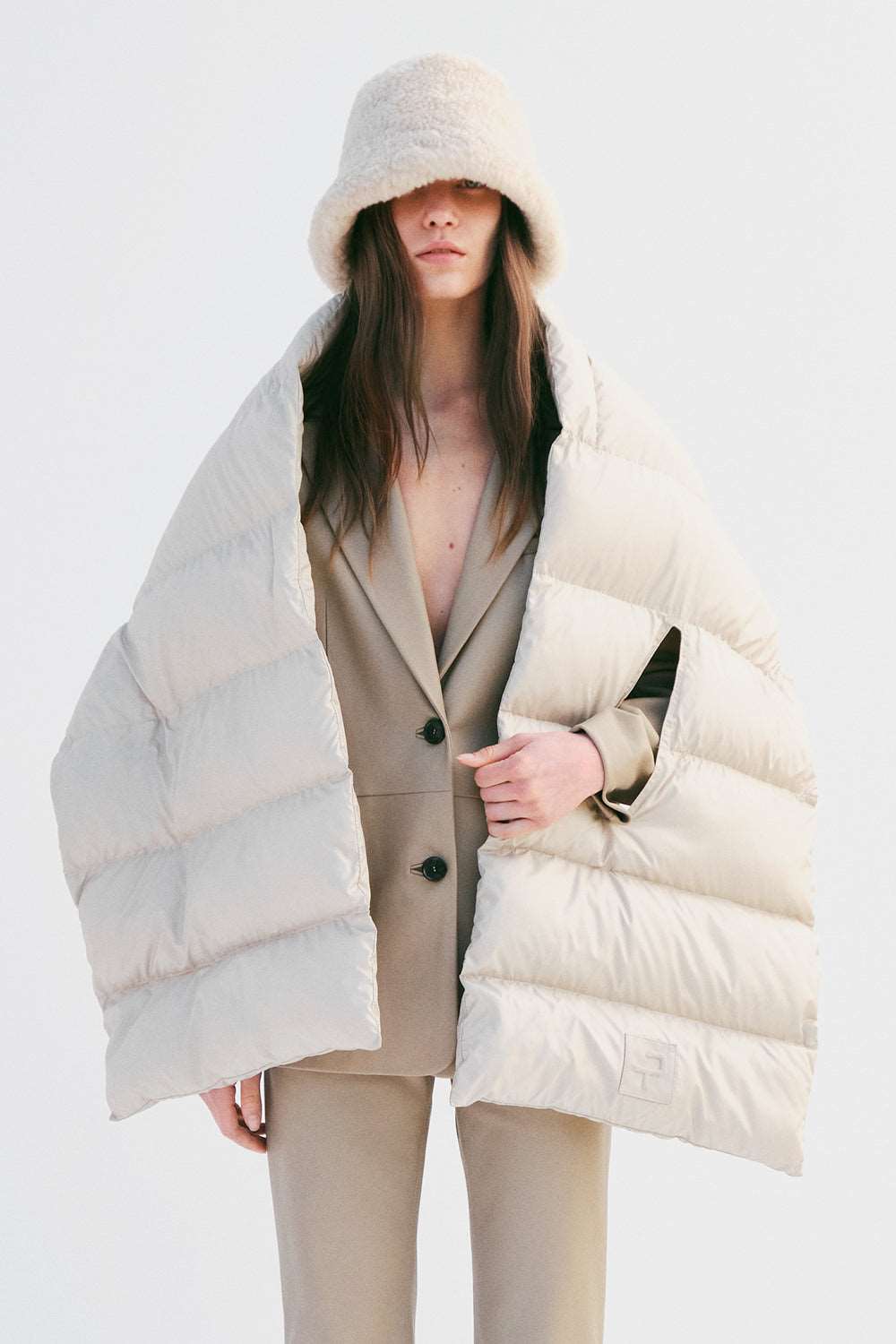 CL PUFFER BLANKET - BAMBOO BEIGE