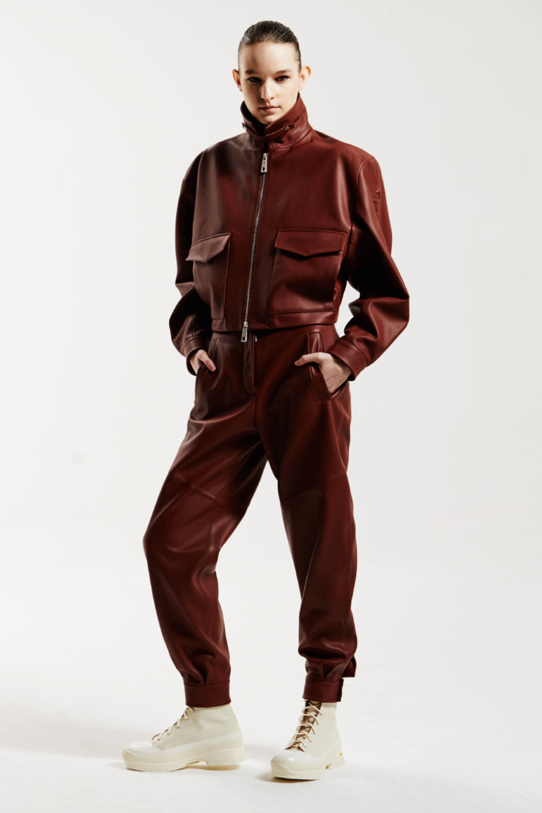 "Chilling" Oversize Leather Jacket