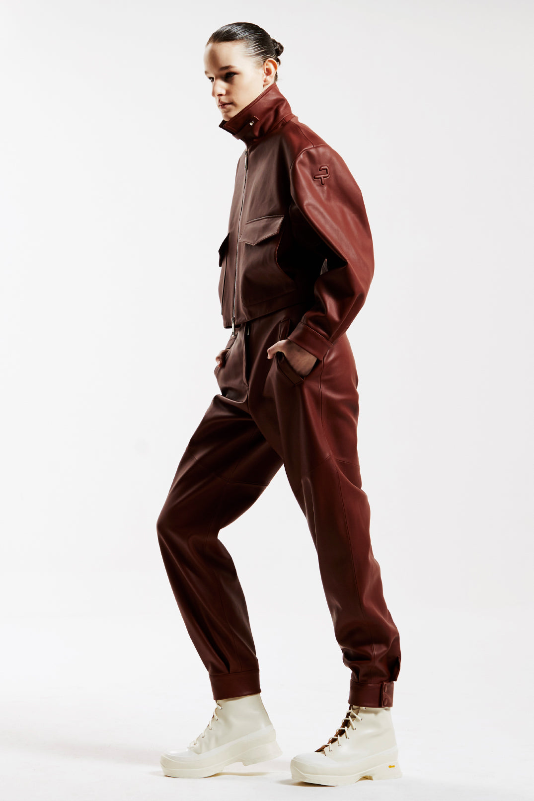 "Chilling" Oversize Leather Jacket