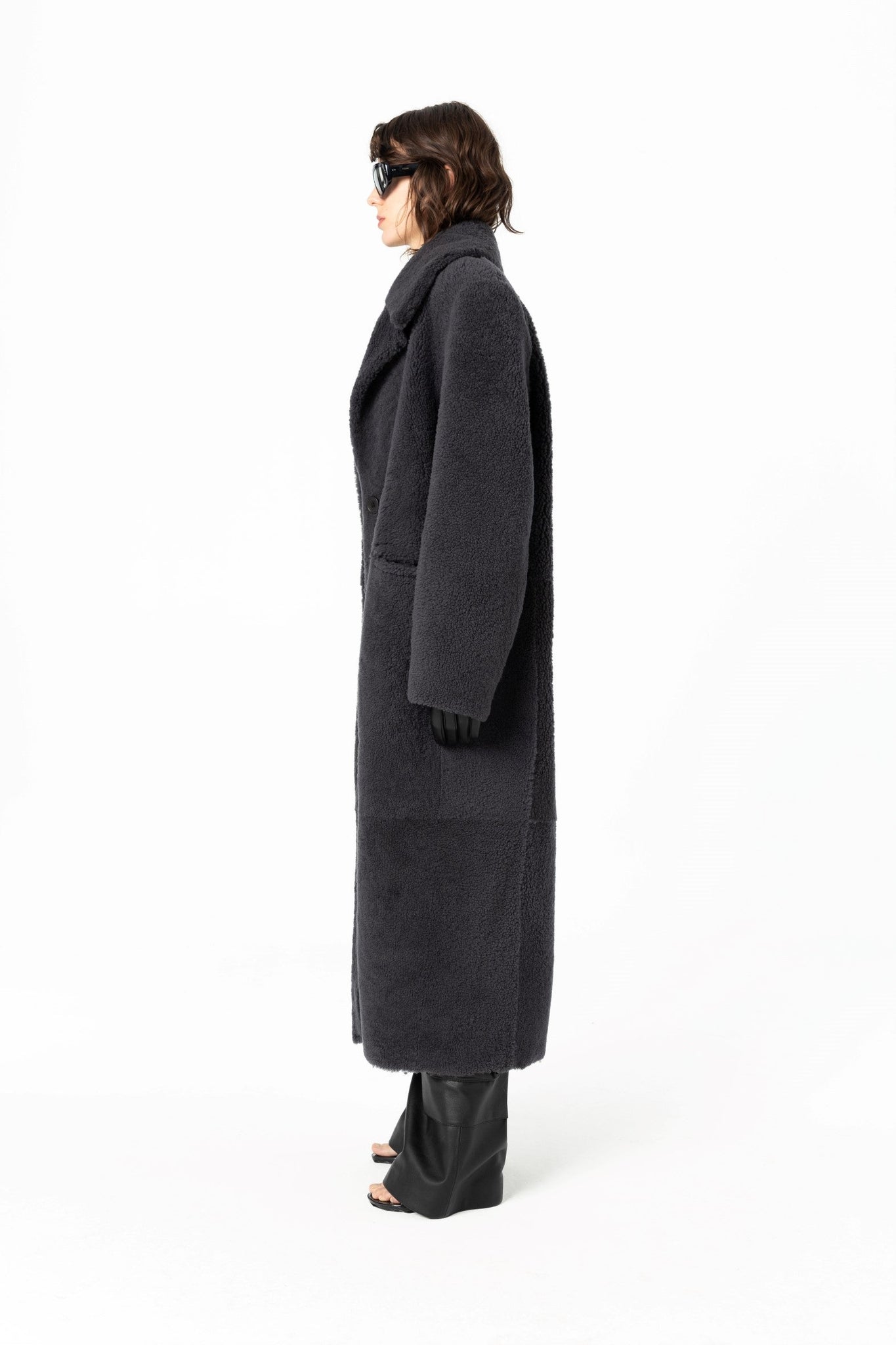 Oversized Sheepskin Shearling Long Coat