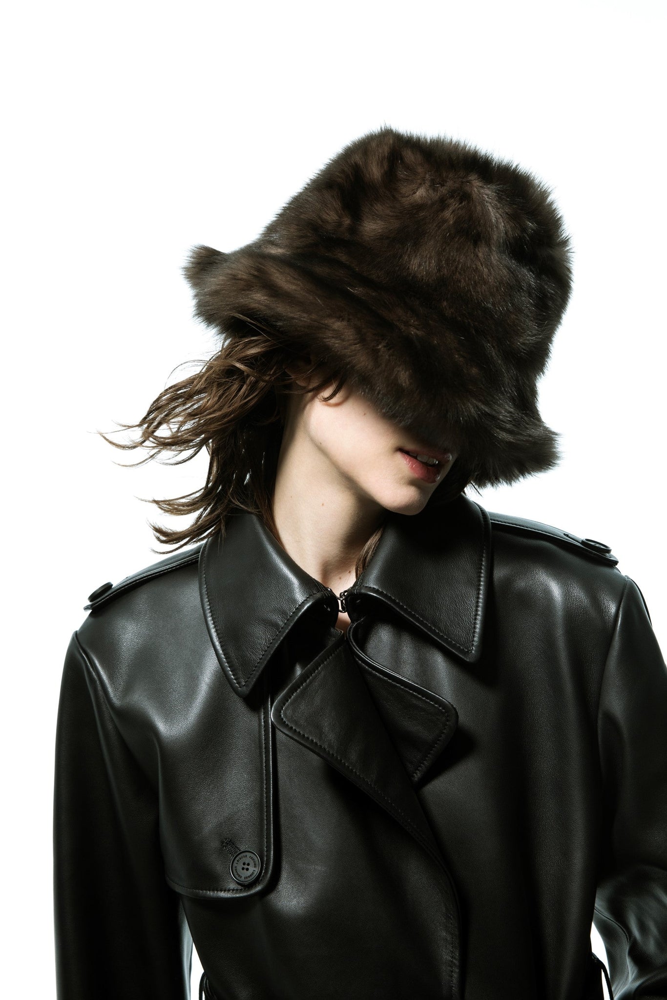 Regular Fit Sheepskin Shearling Bucket Hat