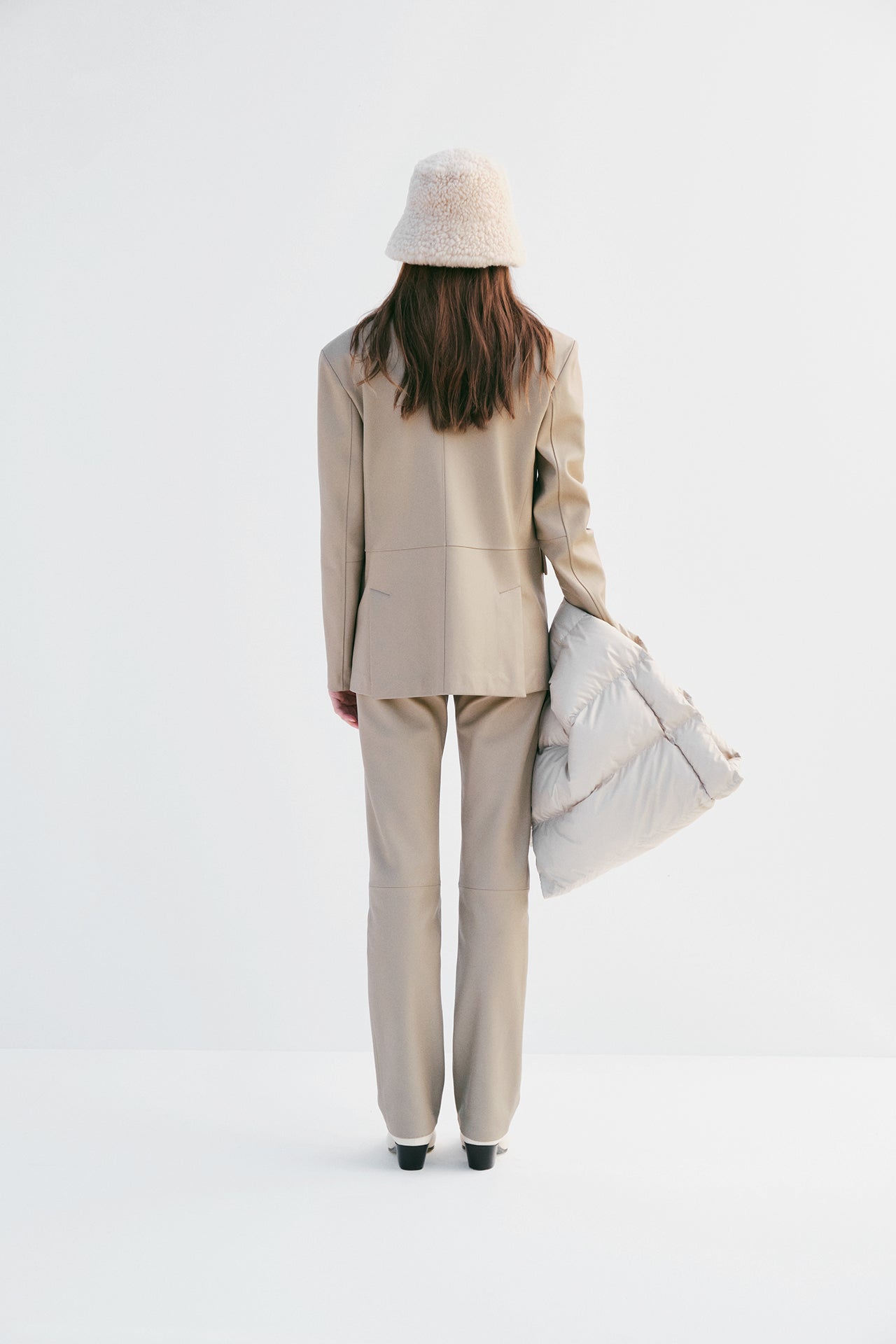 POWER SUIT BLAZER jacket - BAMBOO BEIGE