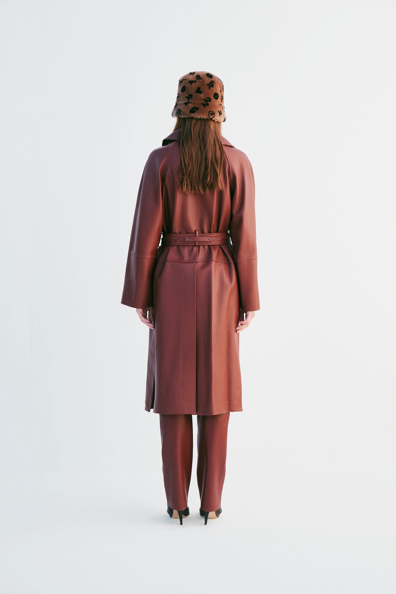 SLOW DANCE BALMACAAN trench COAT - REDDISH BROWN