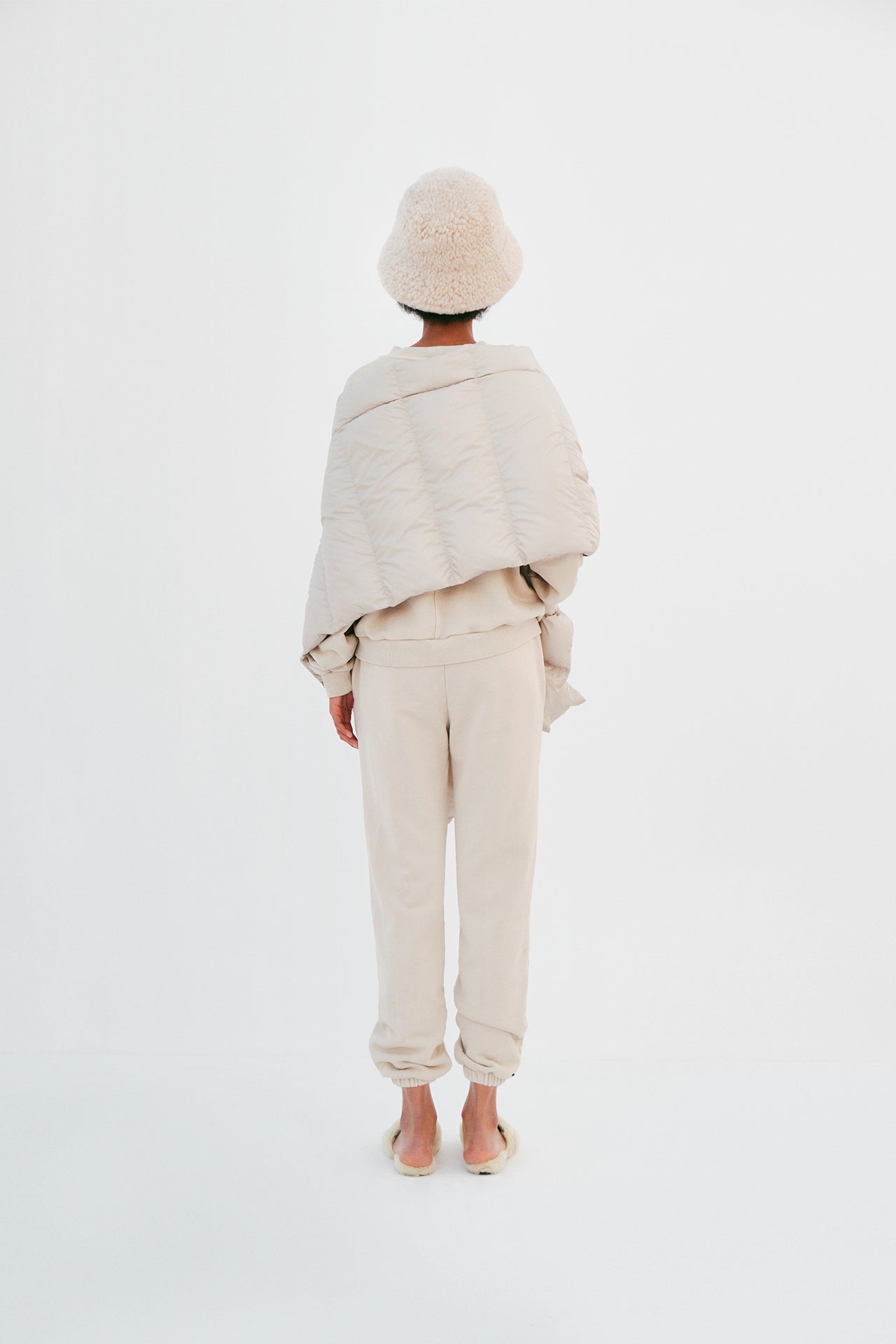 Shearling Bucket Hat - Ivory