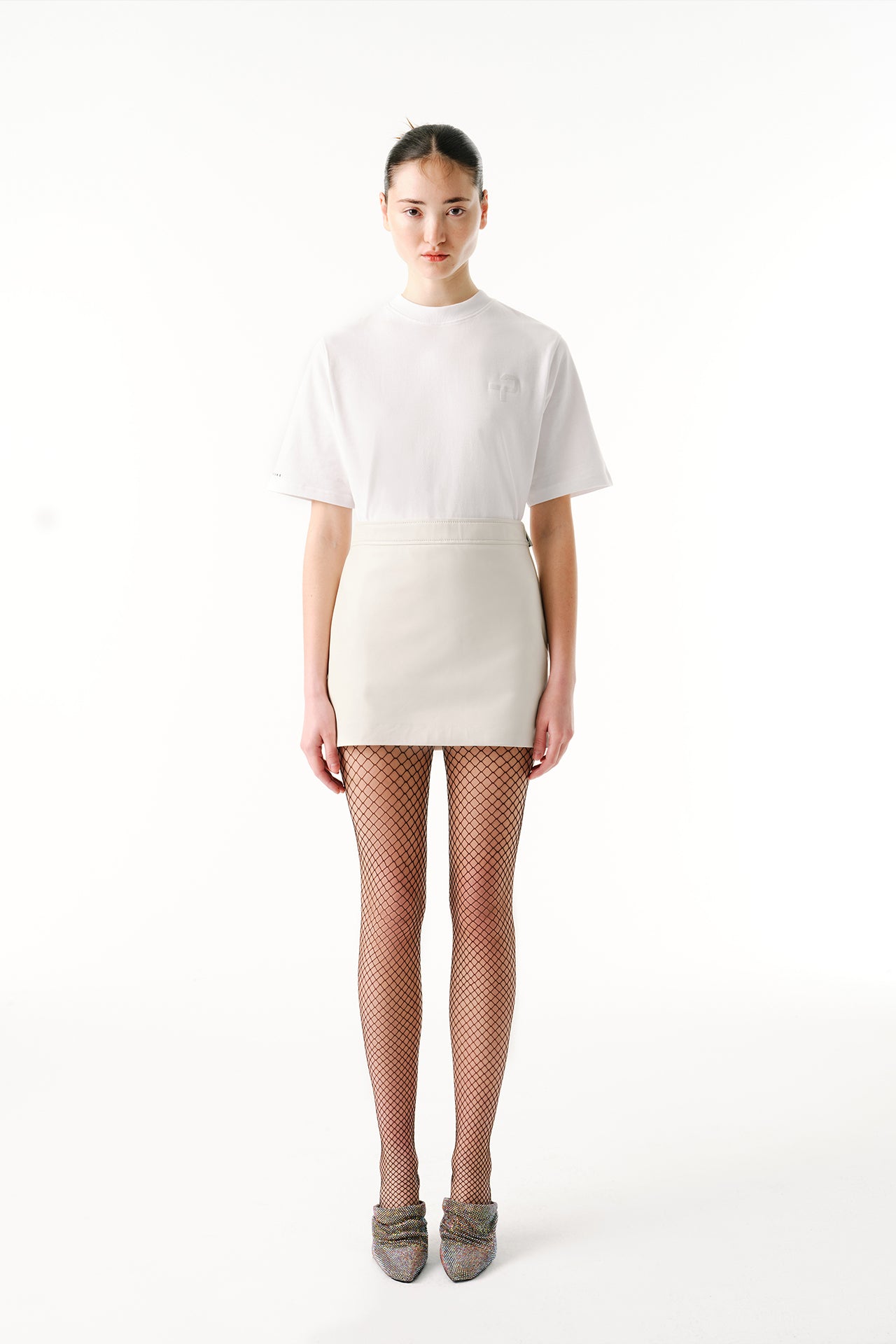 MINI SKIRT  - OYSTER WHITE